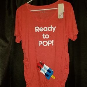 Ready to POP! Plus size maternity shirt